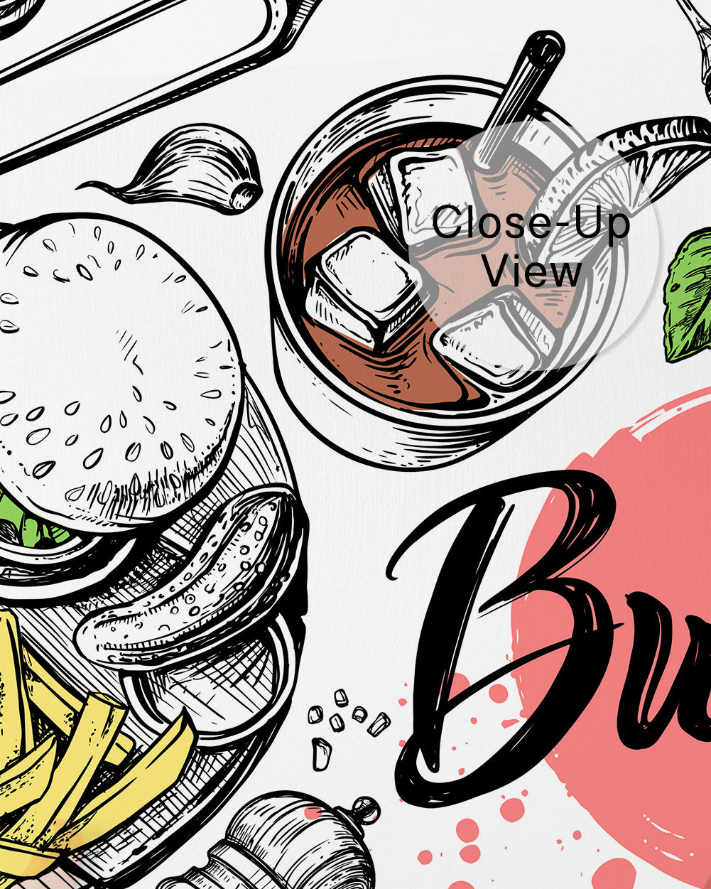 Burger Romance Wall Mural