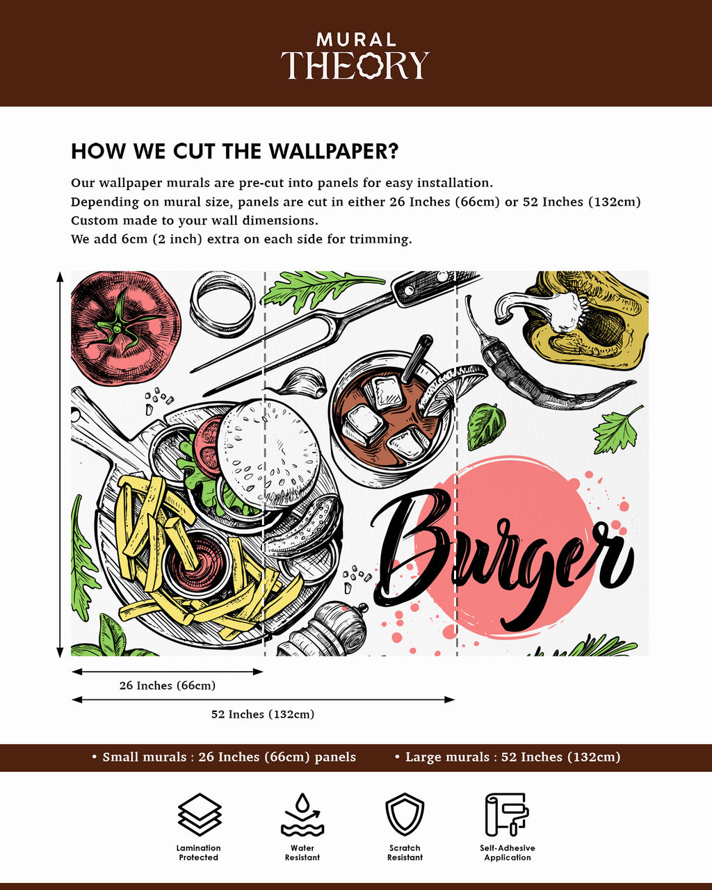 Burger Romance Wall Mural