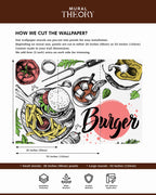 Burger Romance Wall Mural