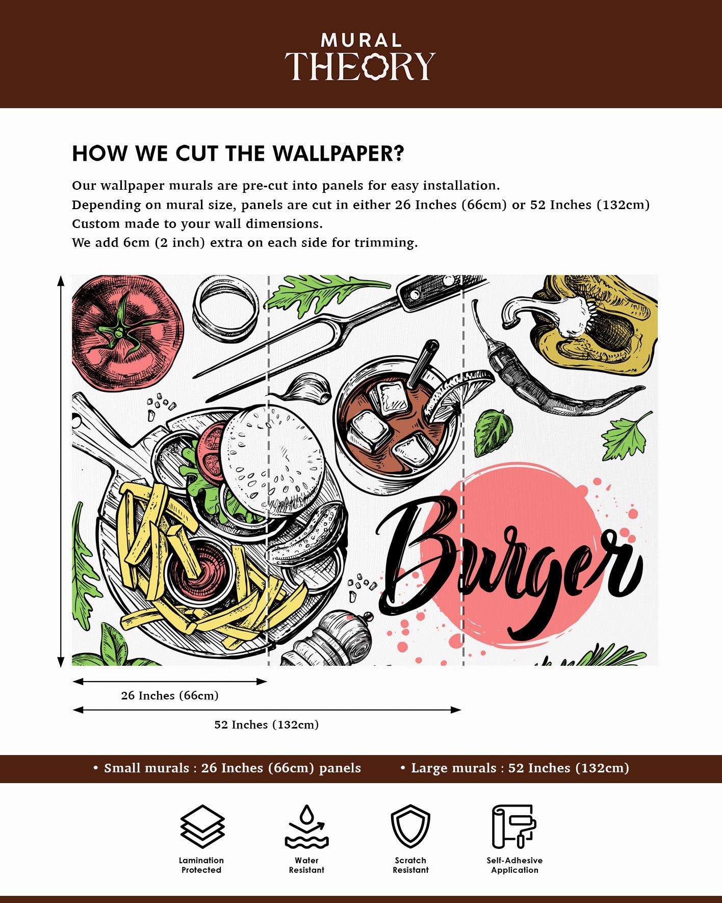 Burger Romance Wall Mural