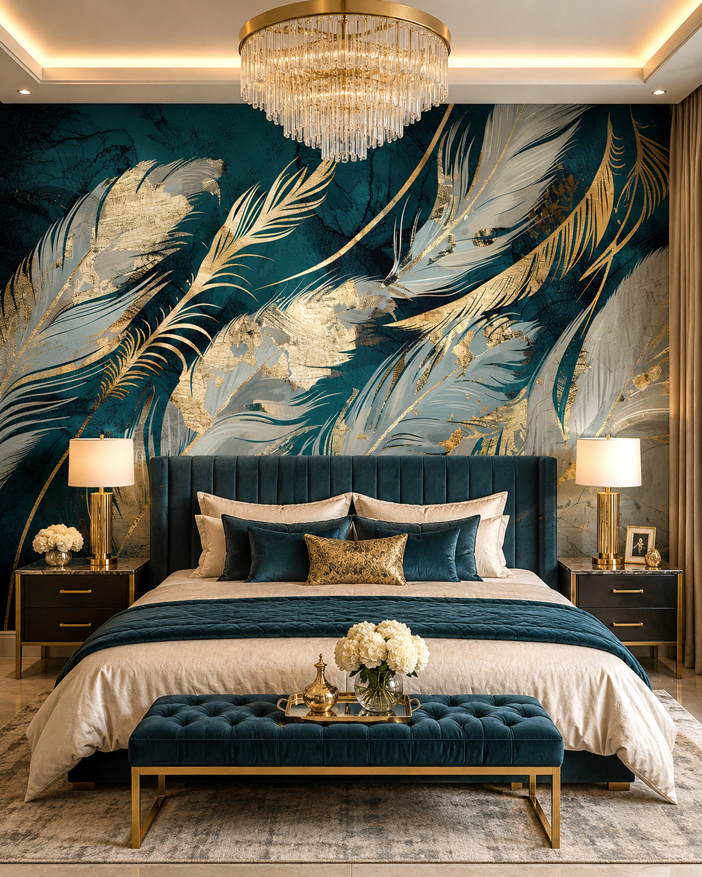 Gilded Jungle Wall Mural