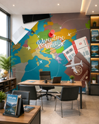 Wanderlust Maps Wall Mural