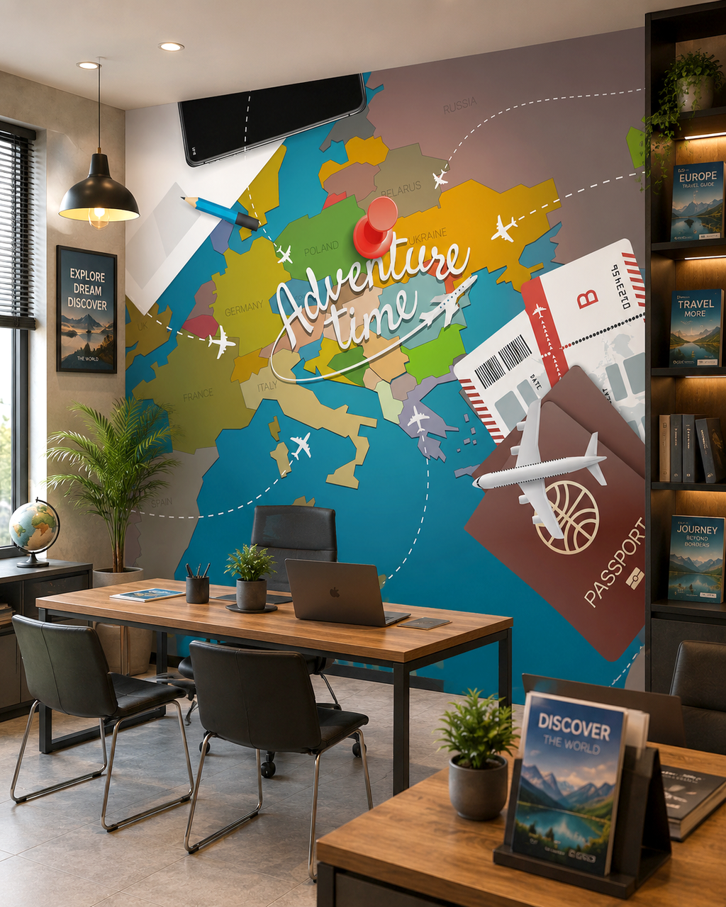 Wanderlust Maps Wall Mural