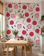 Pomegranate & Leaves Wall Mural