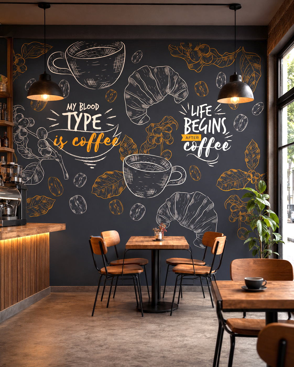 Coffee Canvas Wall Mural