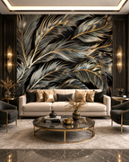 Golden Currents Wall Mural