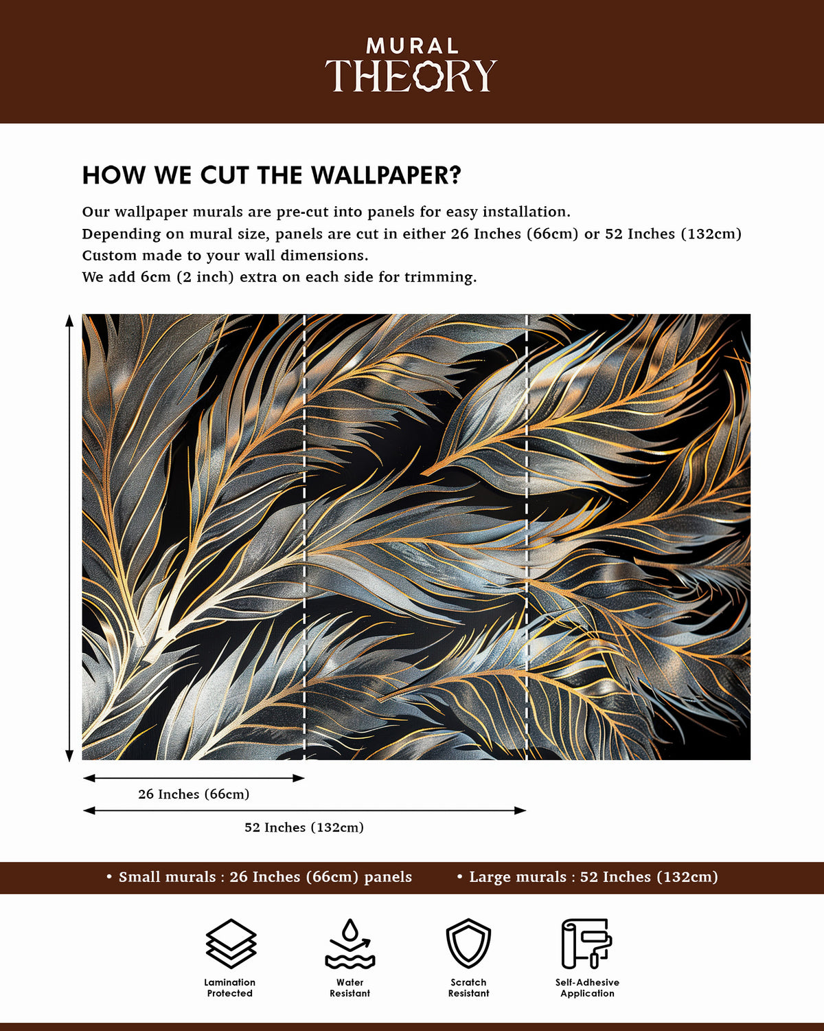 Golden Currents Wall Mural
