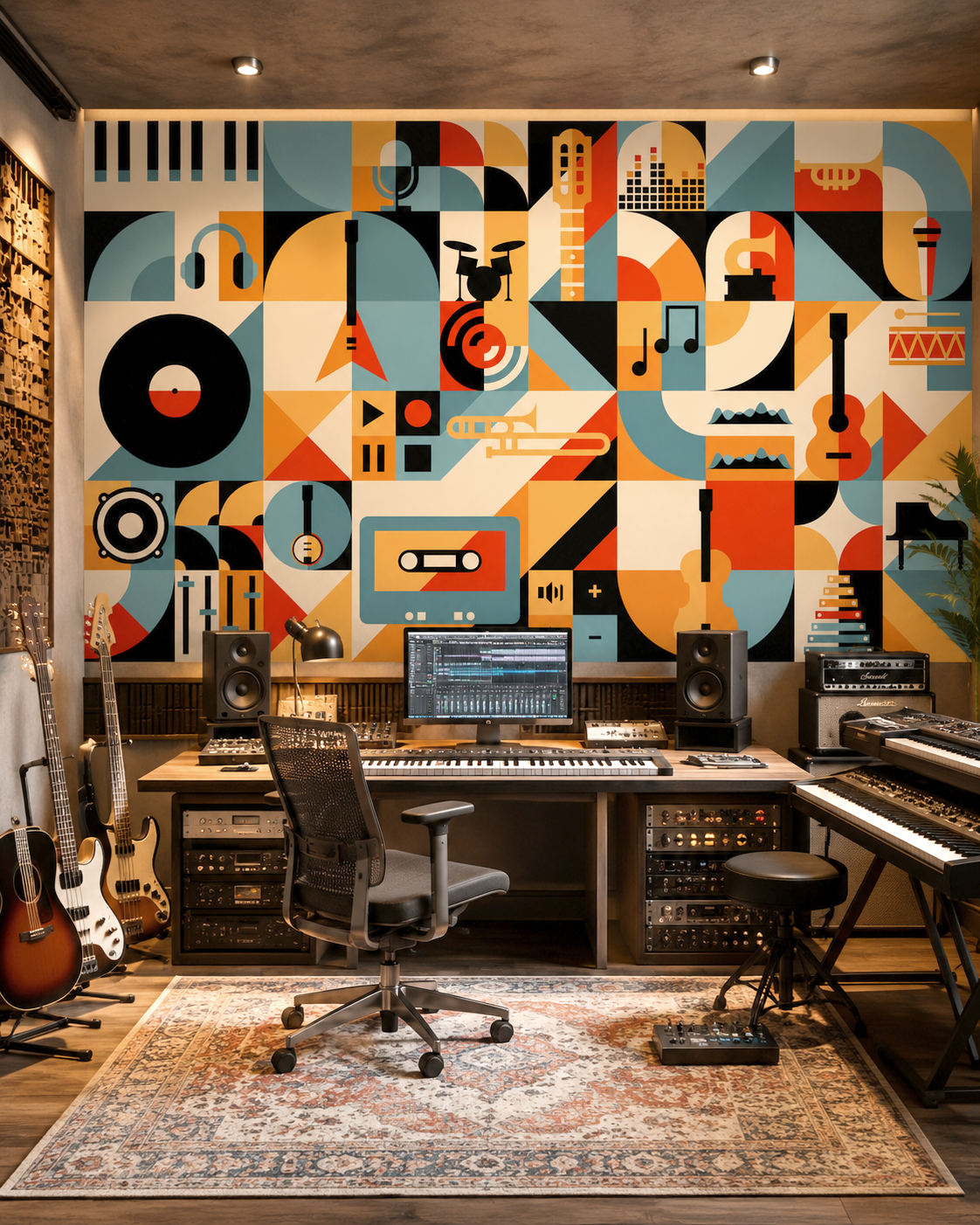 Rhythm Mosaic Wall Mural
