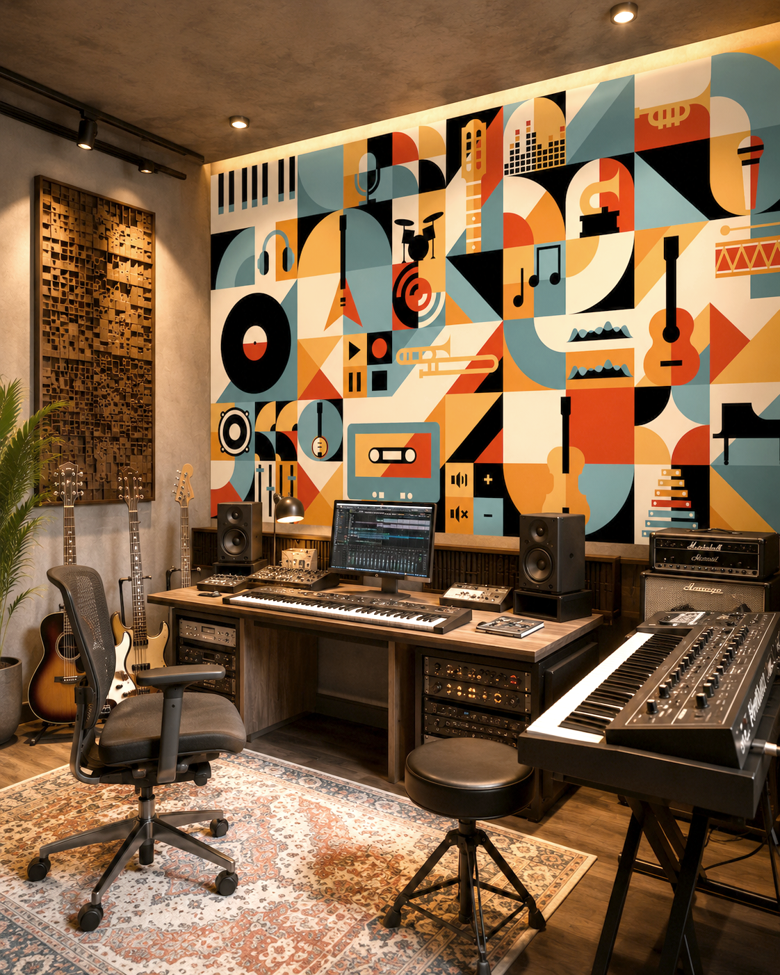 Rhythm Mosaic Wall Mural