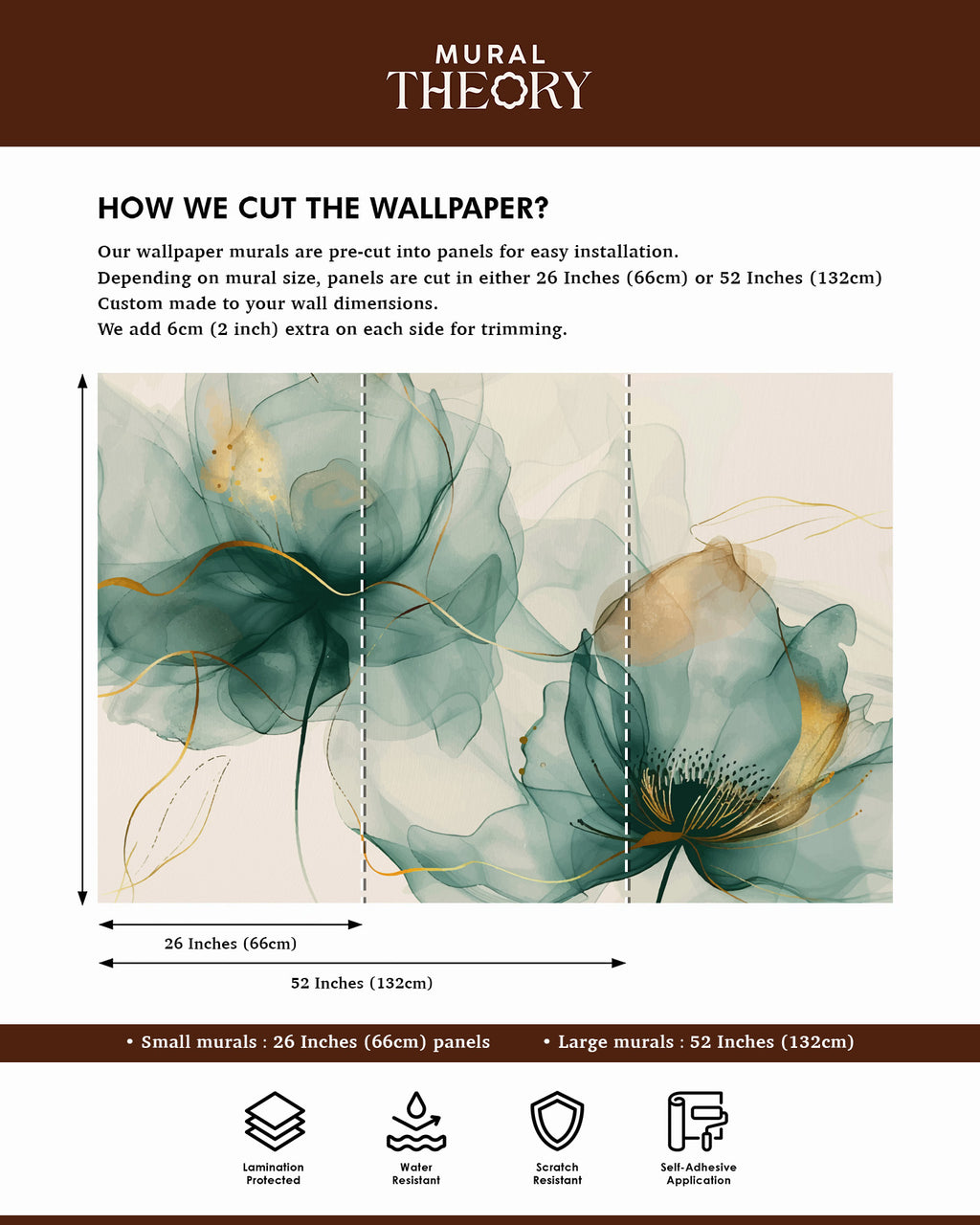 Azure Bloom Wall Mural