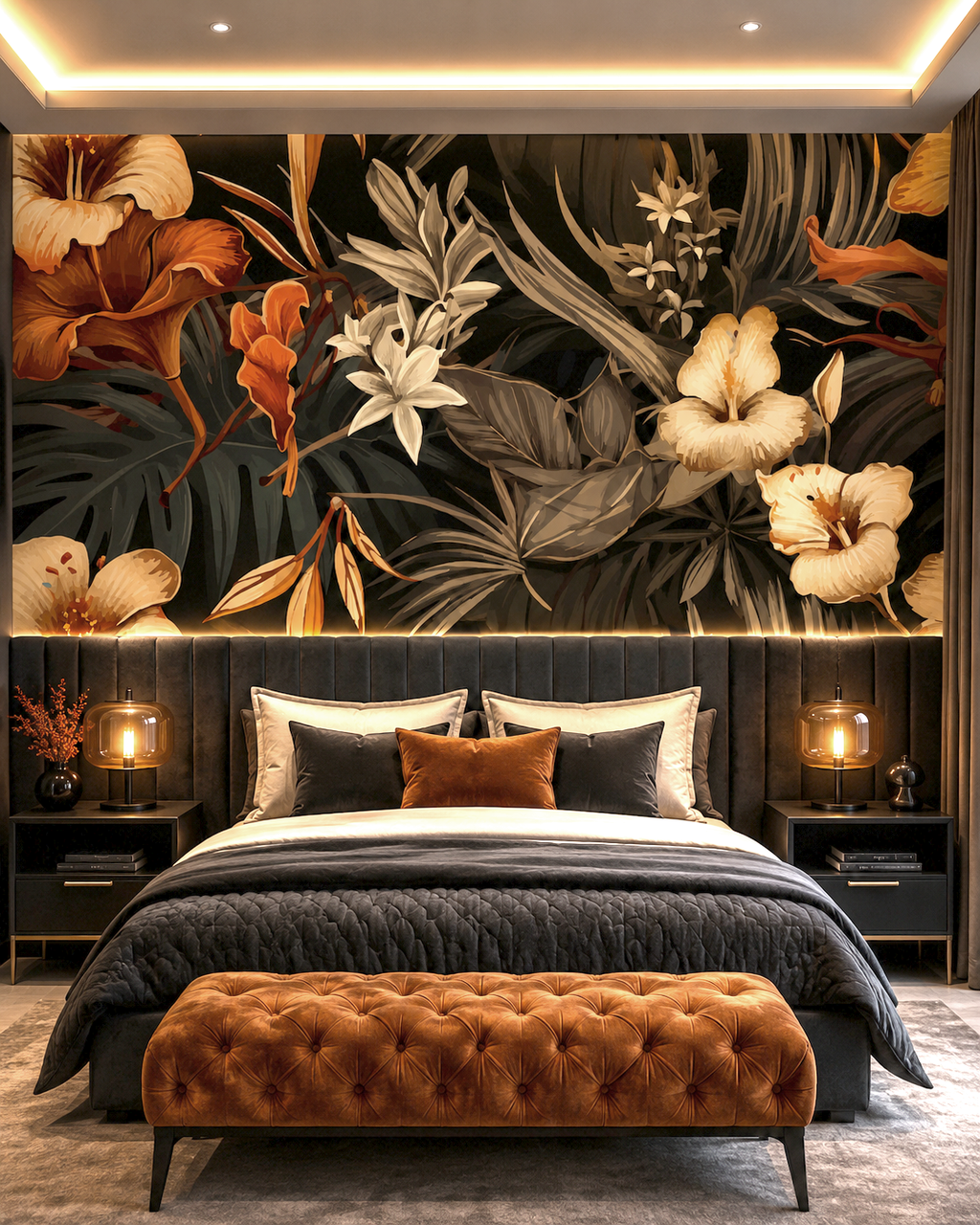 Ember Bloom Wall Mural