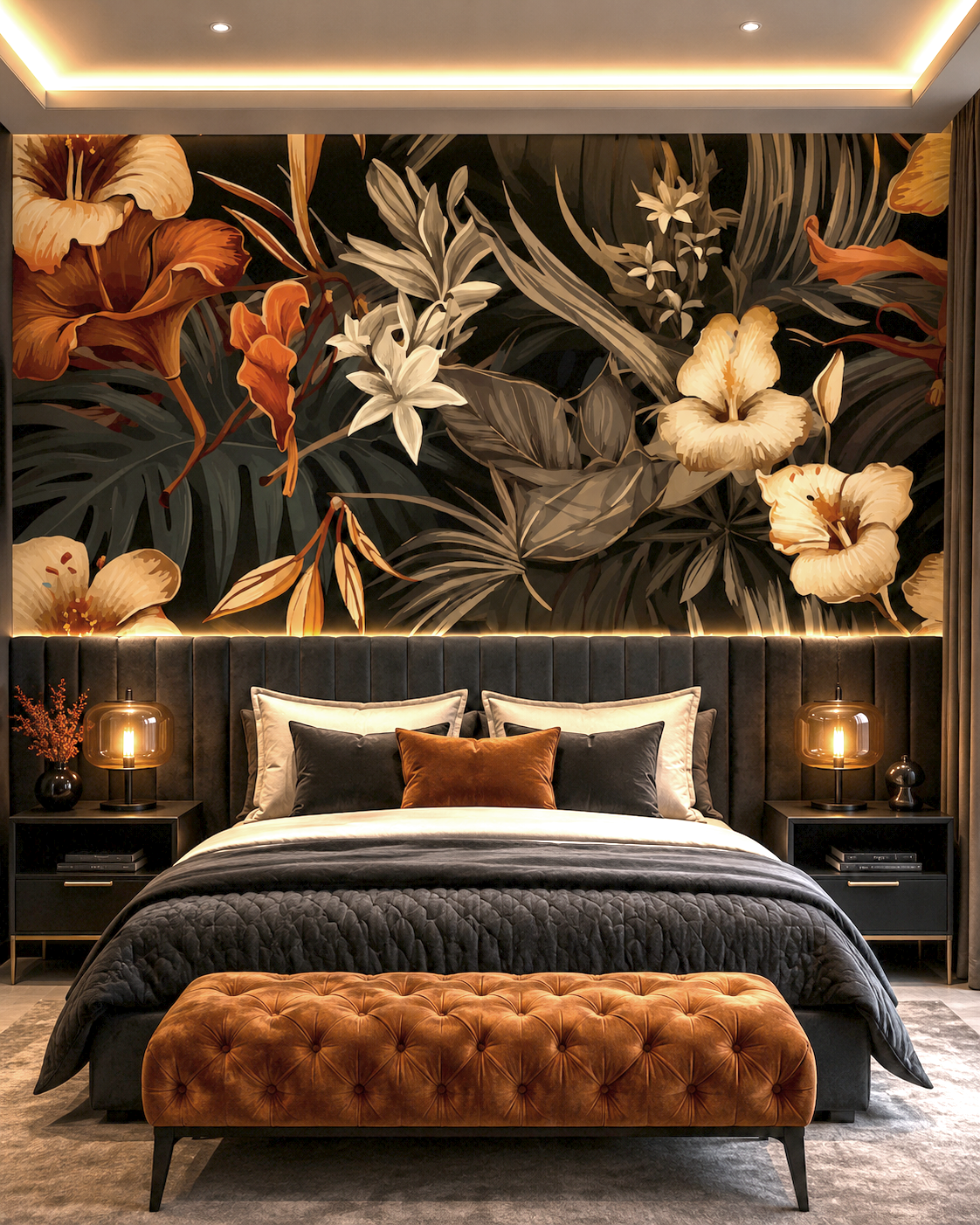 Ember Bloom Wall Mural
