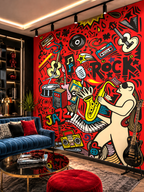 Rhythm Riot Wall Mural