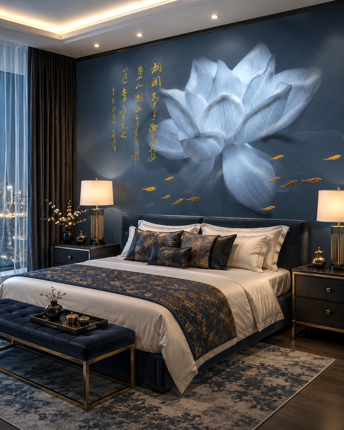 Midnight Bloom Wall Mural