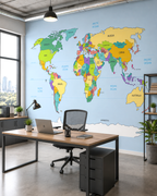World Mosaic Wall Mural
