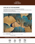 Gilded Foliage Wall Mural