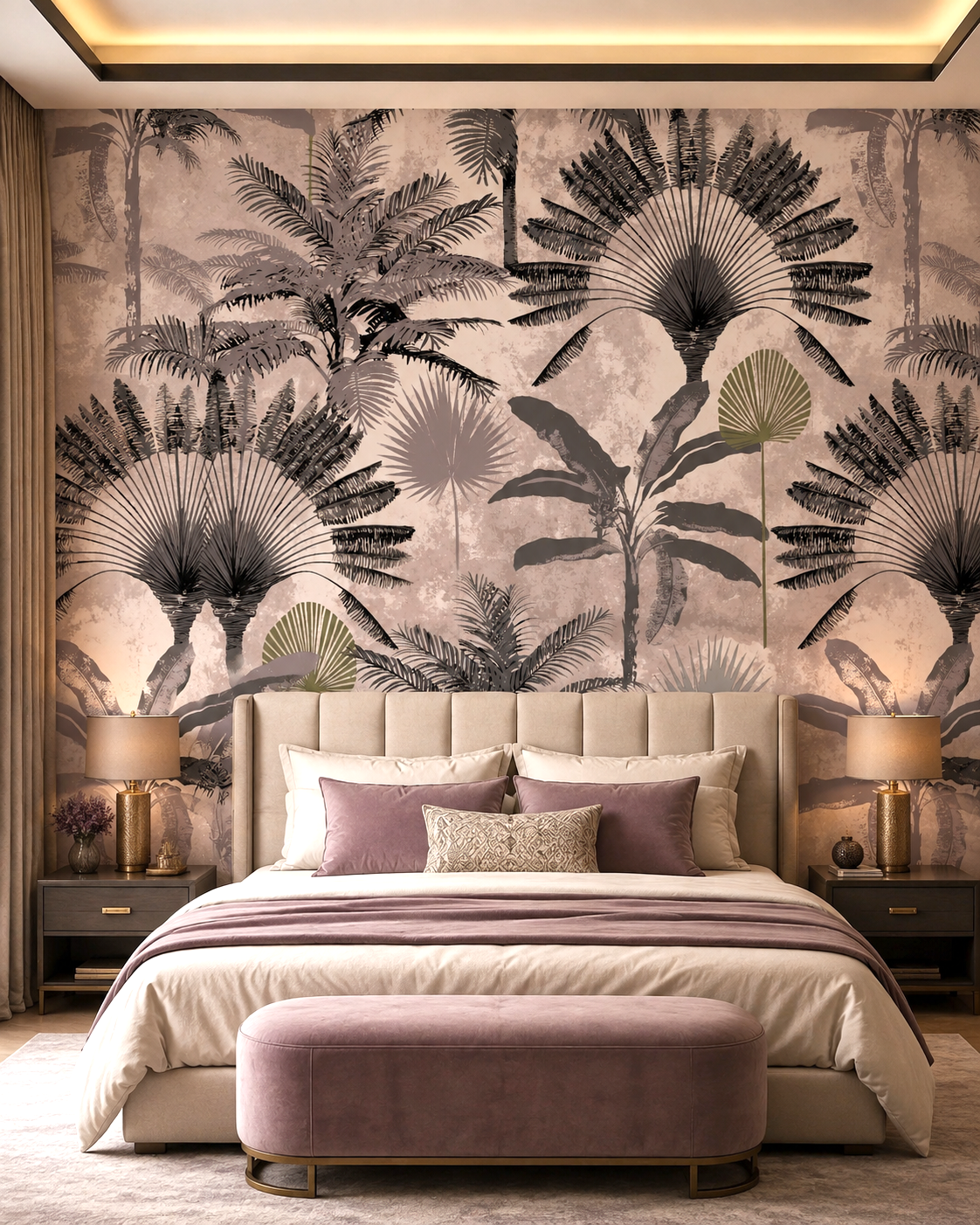 Tropical Silhouettes Wall Mural