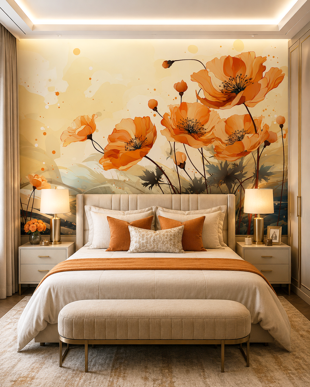Solar Poppies Wall Mural