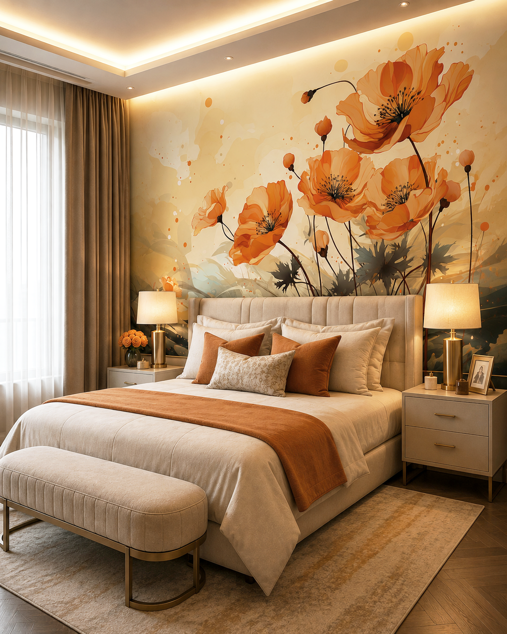 Solar Poppies Wall Mural