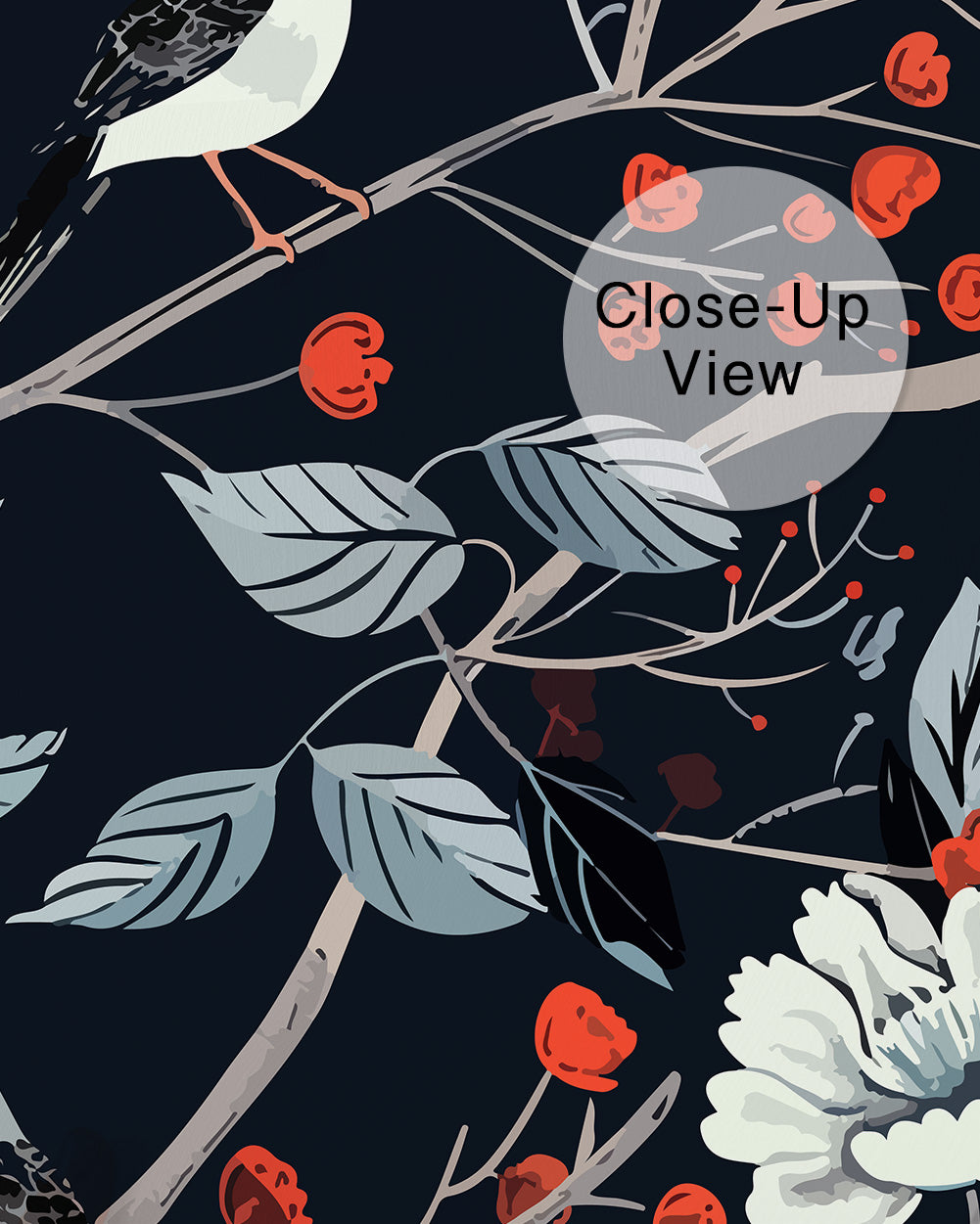Midnight Botanical Garden Wall Mural