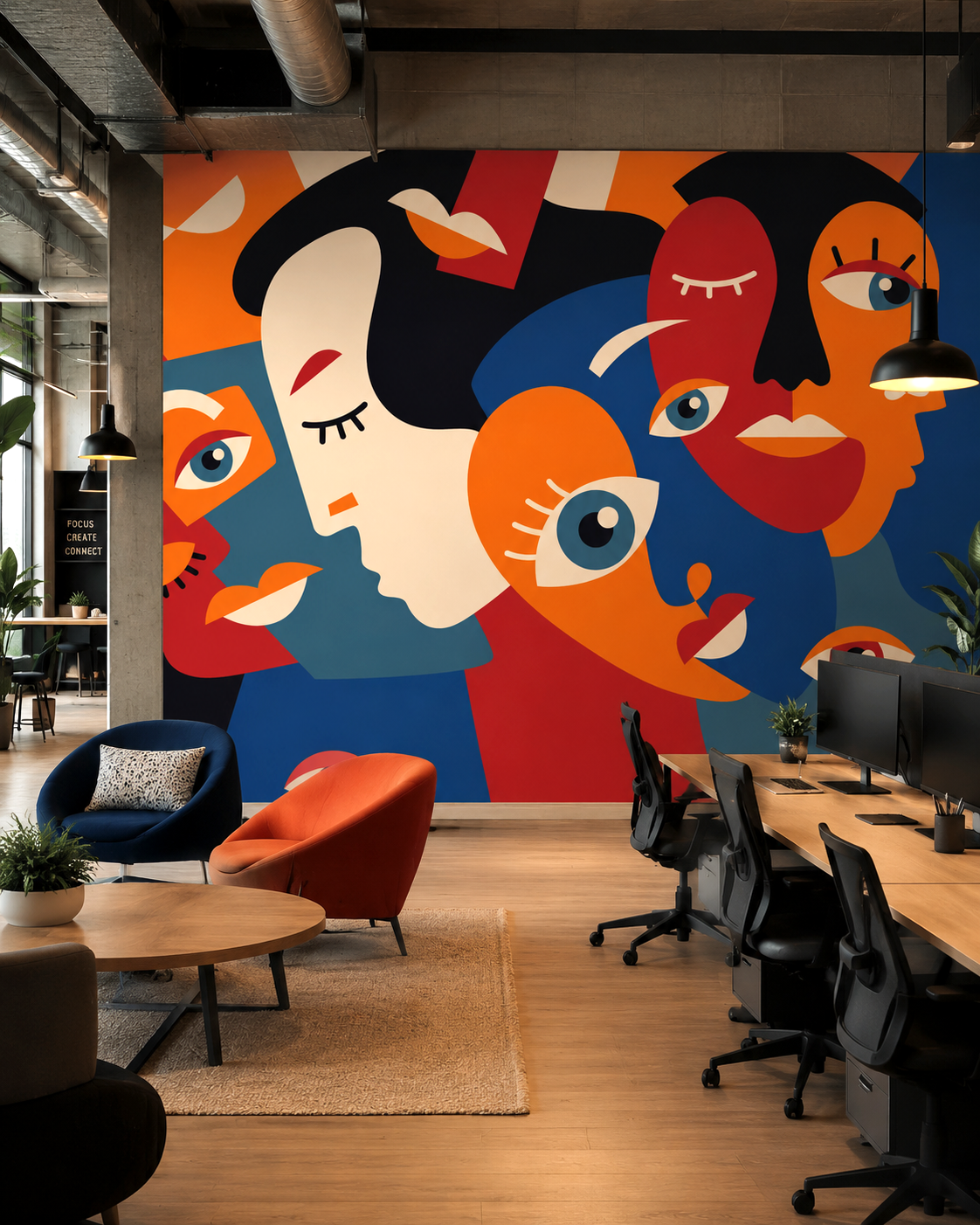 Colorful Collaboration Wall Mural