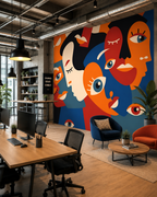 Colorful Collaboration Wall Mural