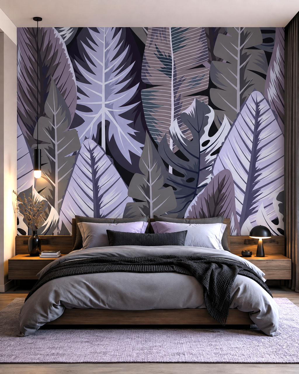 Purple Leaf Symphony Wall Mural