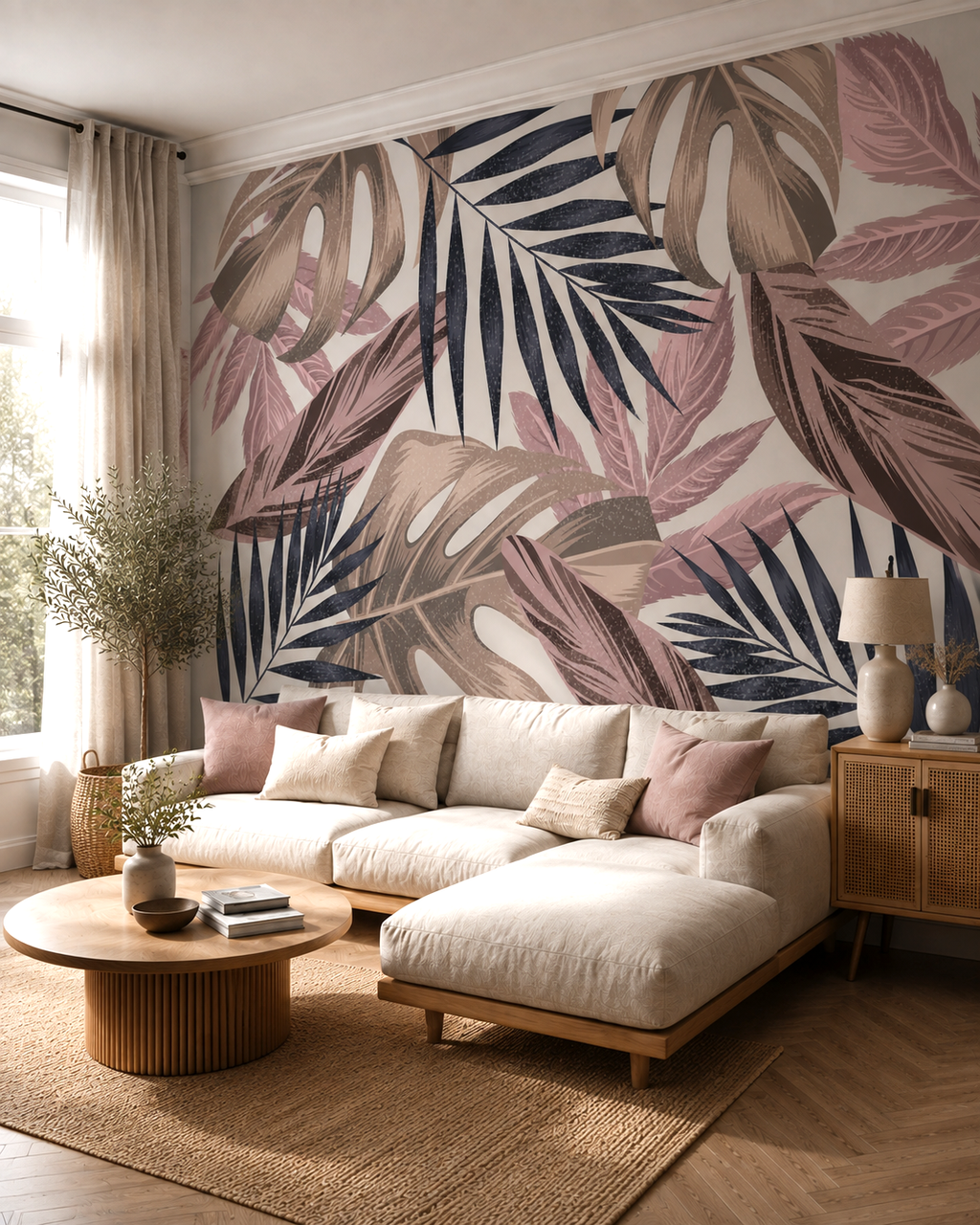 Contemporary Palm Wall Mural