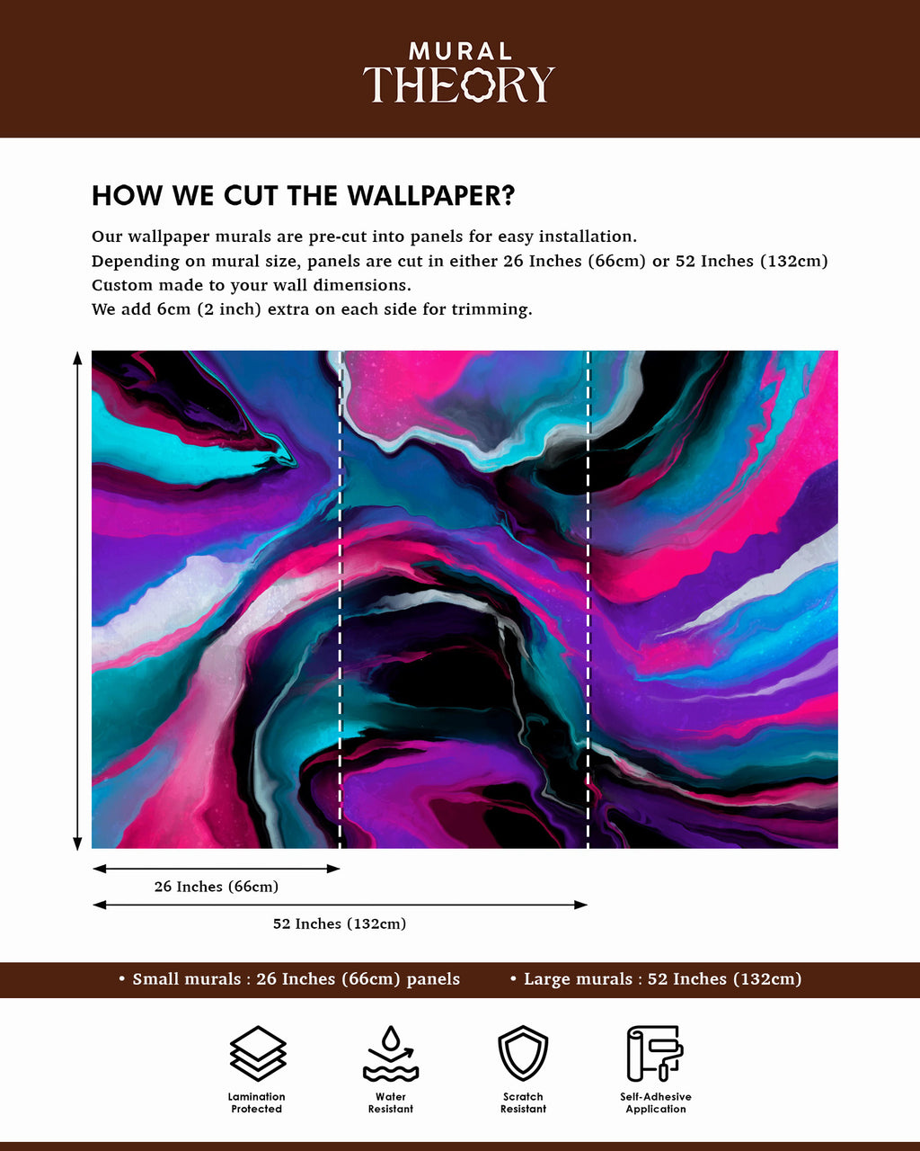 Neon Fluid Dynamics Wall Mural
