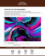 Neon Fluid Dynamics Wall Mural