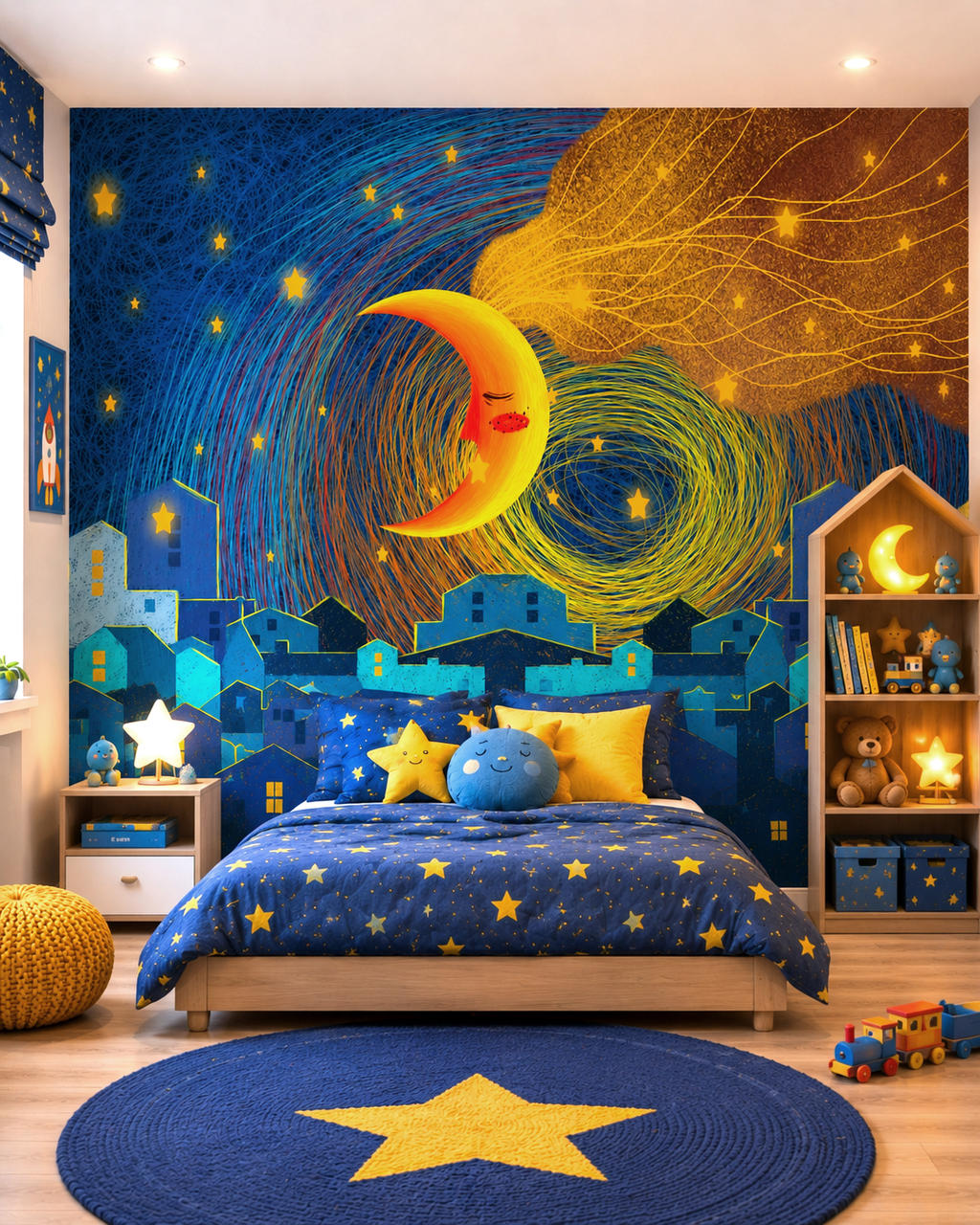 Whimsical Starlight Wall Mural