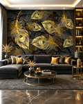 Golden Plumage Wall Mural