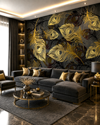 Golden Plumage Wall Mural