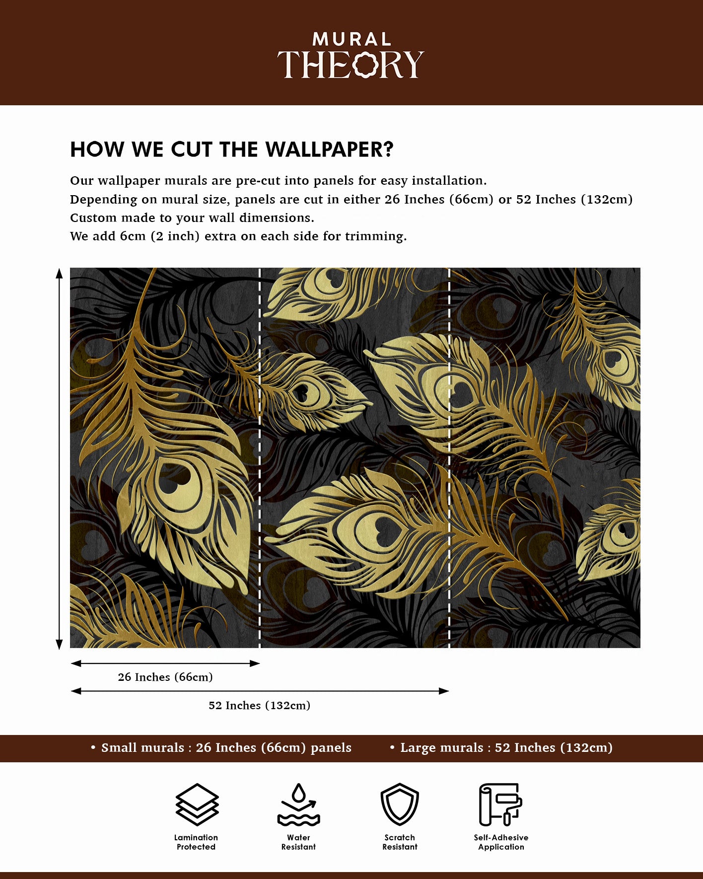 Golden Plumage Wall Mural