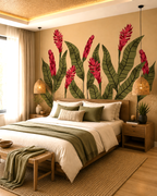 Crimson Tropics Wall Mural