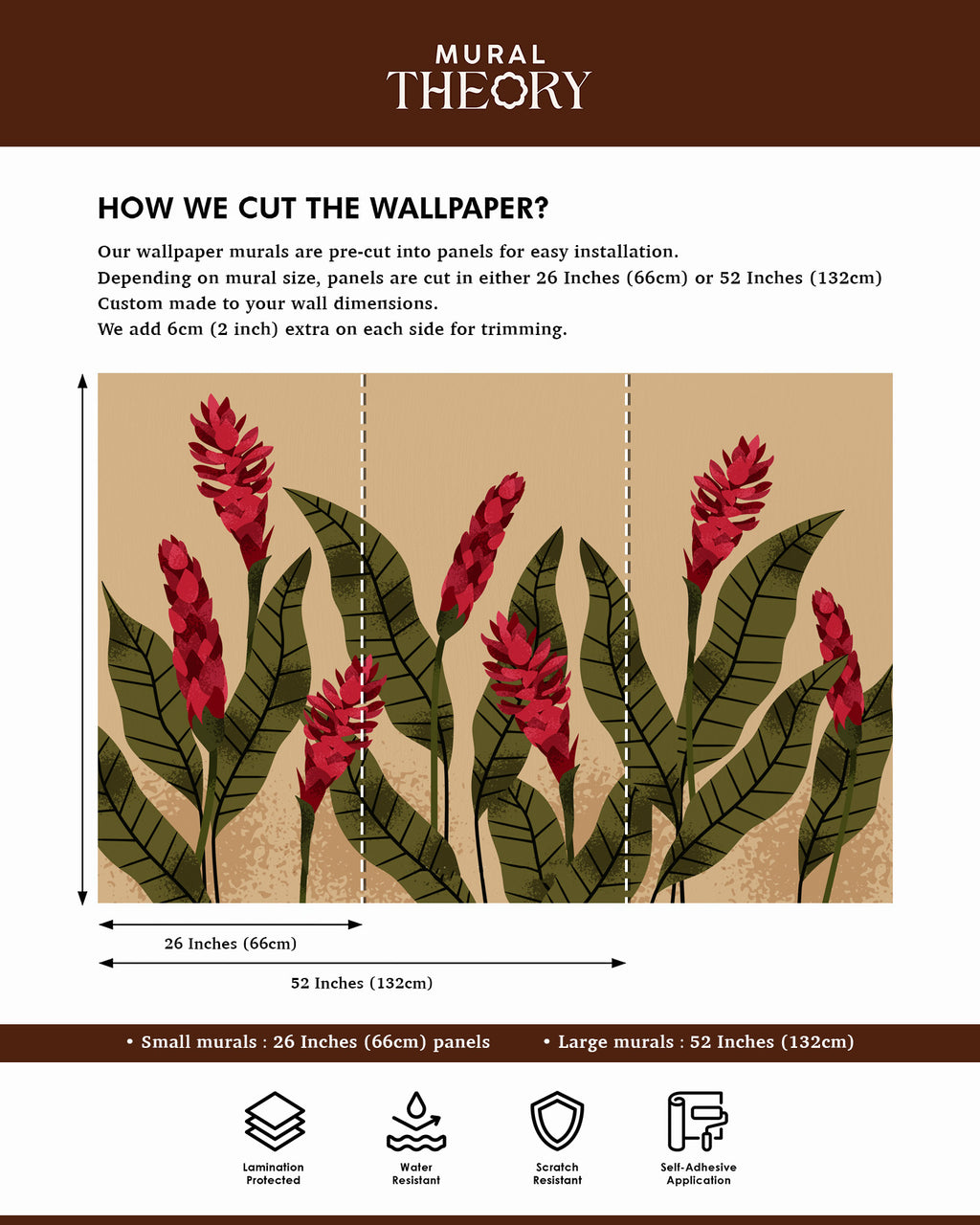 Crimson Tropics Wall Mural