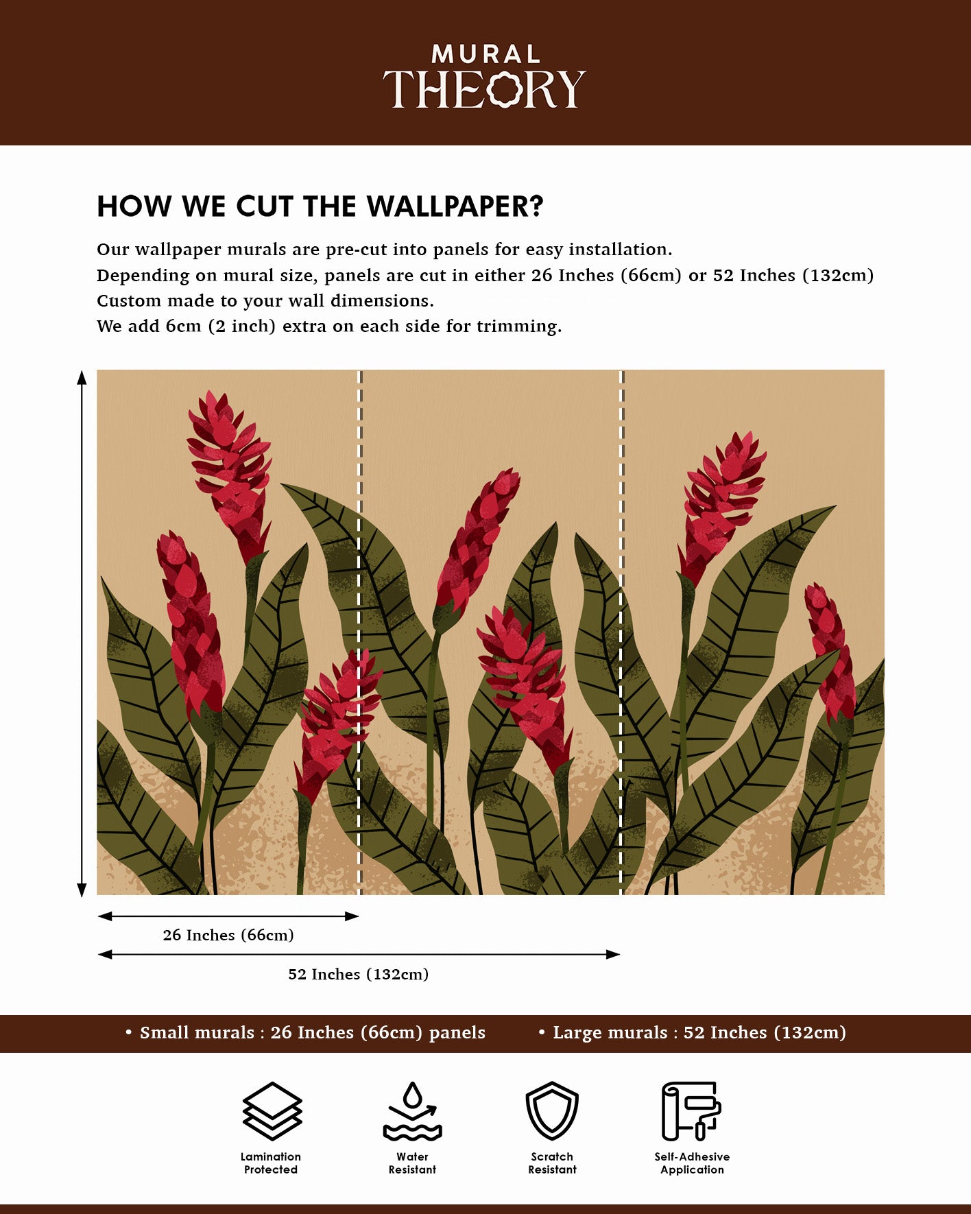 Crimson Tropics Wall Mural