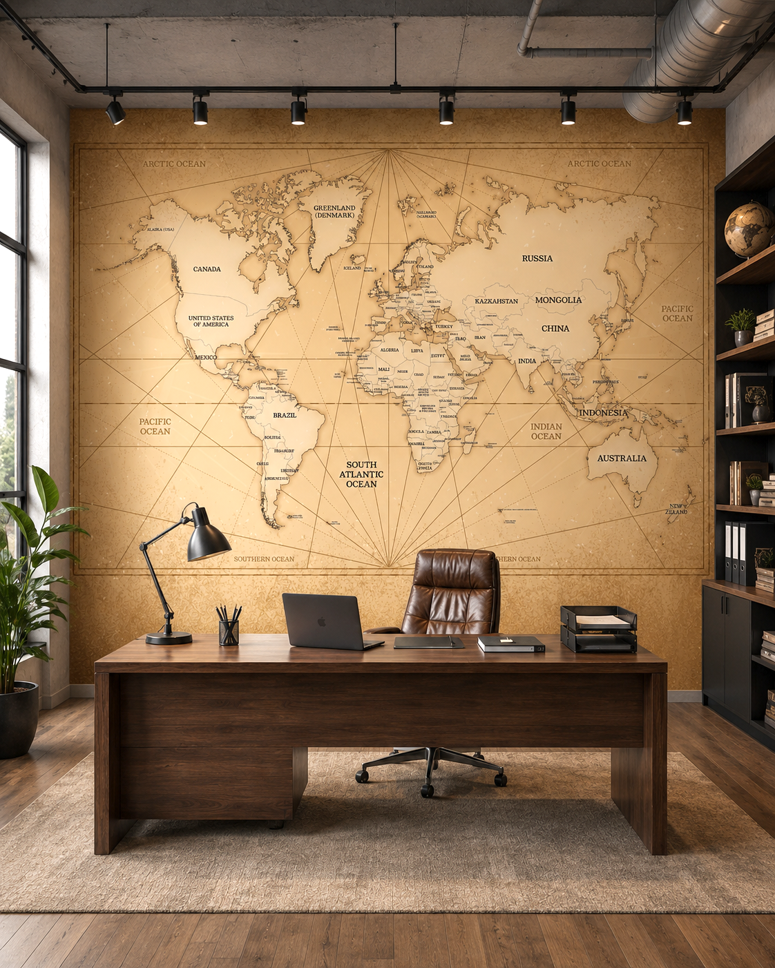 Vintage Atlas Wall Mural