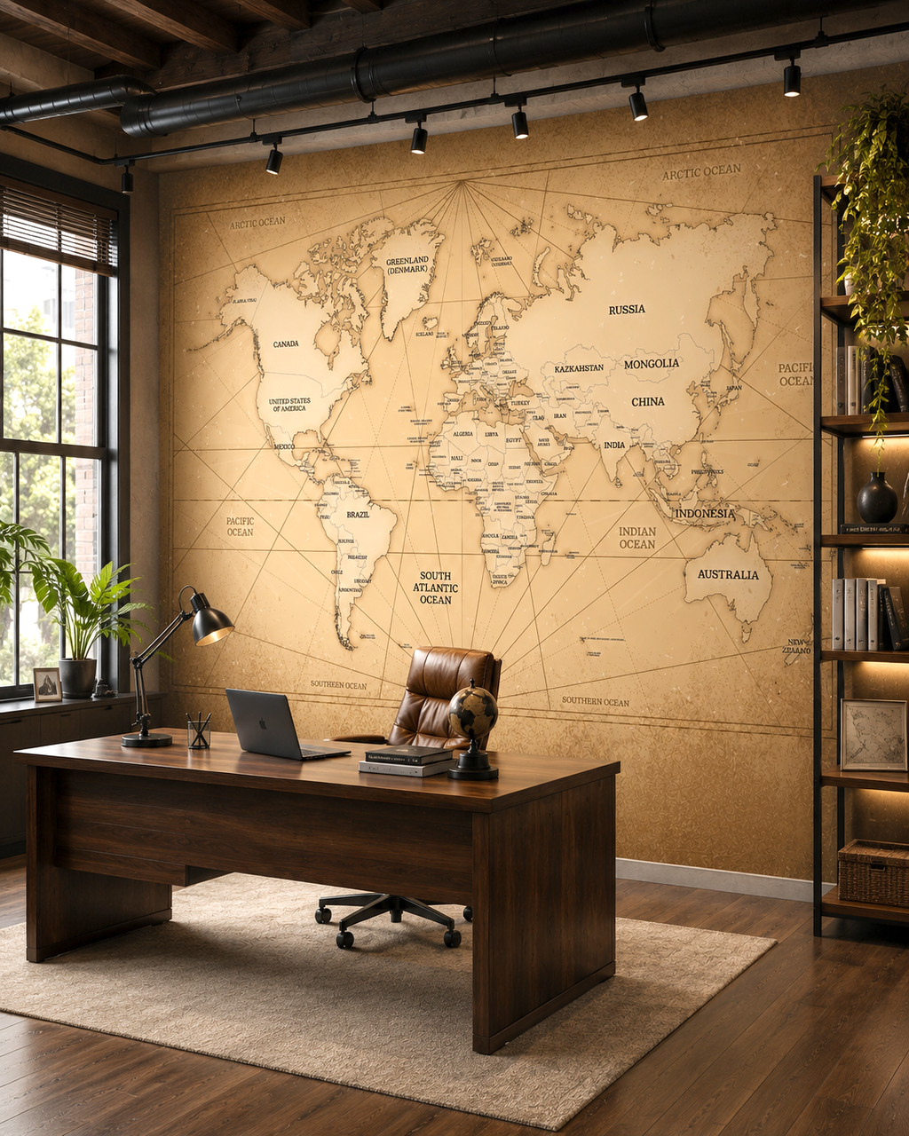 Vintage Atlas Wall Mural