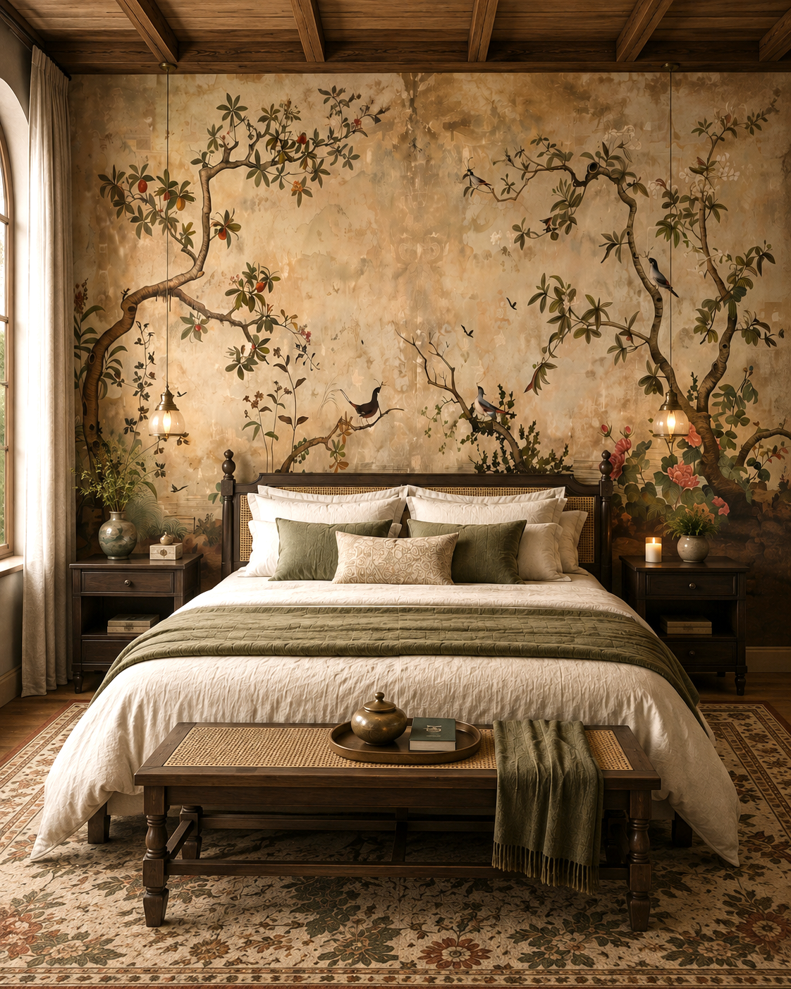 Vintage Aviary Wall Mural