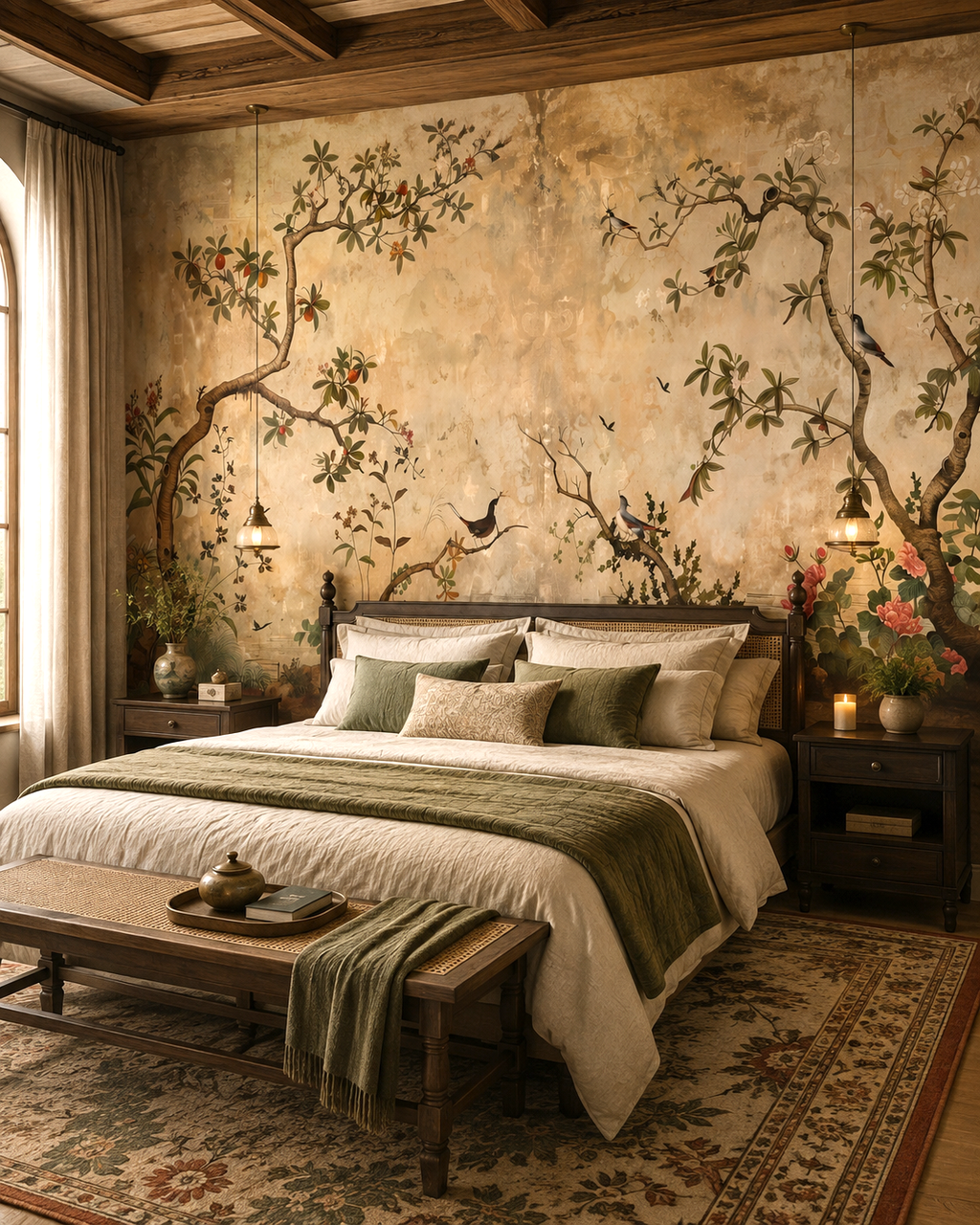 Vintage Aviary Wall Mural