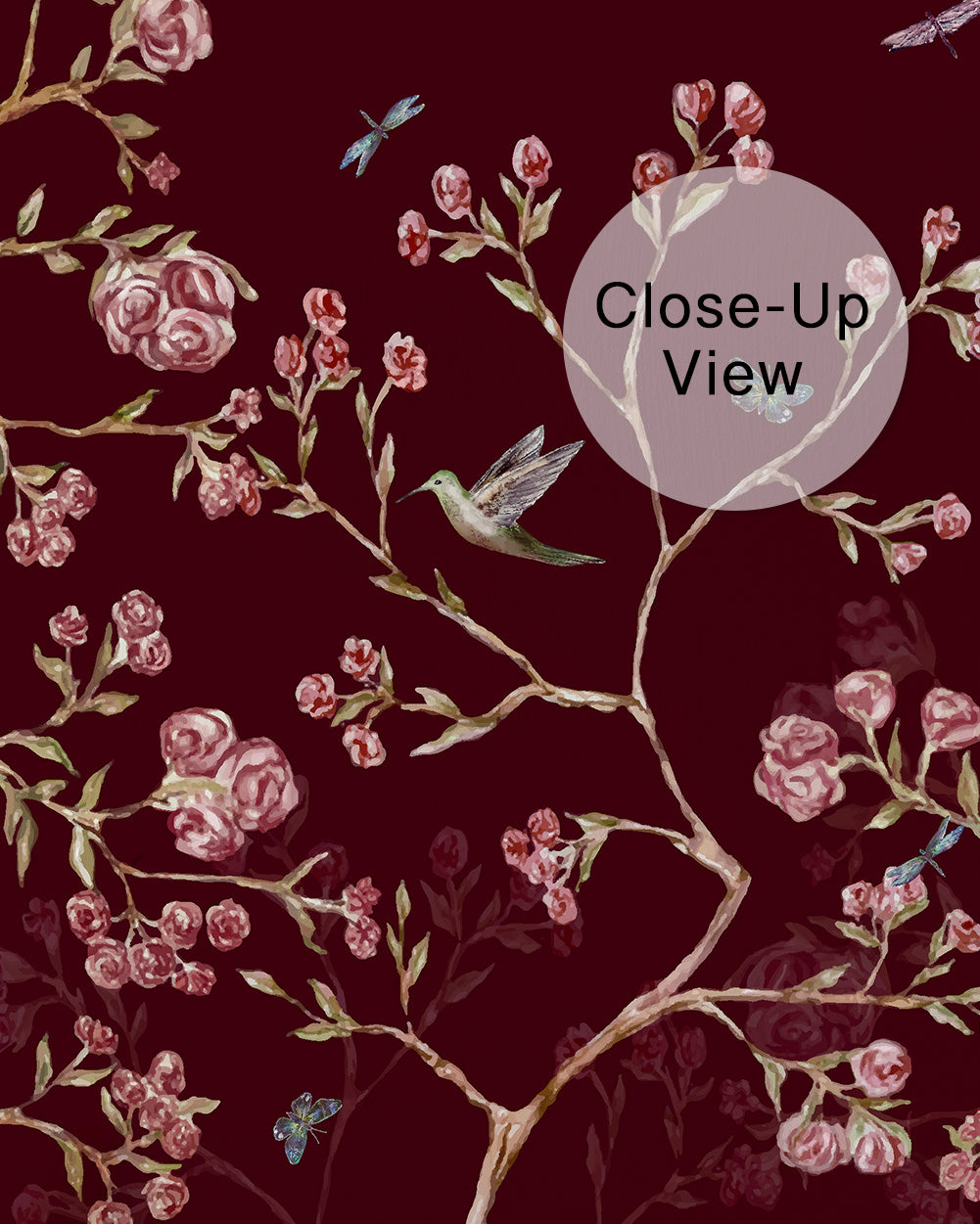 Crimson Blossom Wall Mural