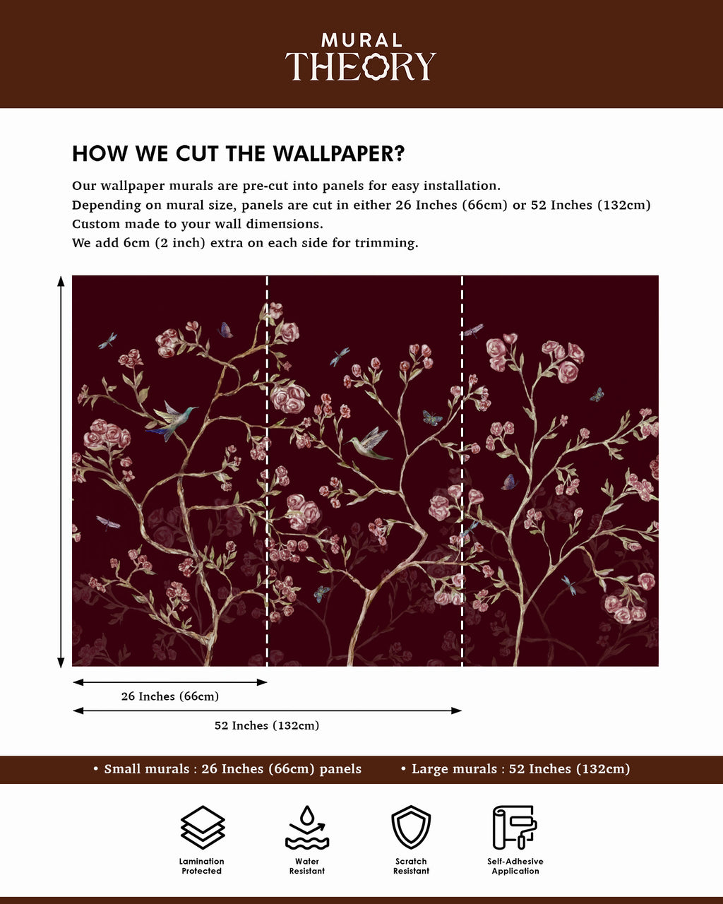 Crimson Blossom Wall Mural