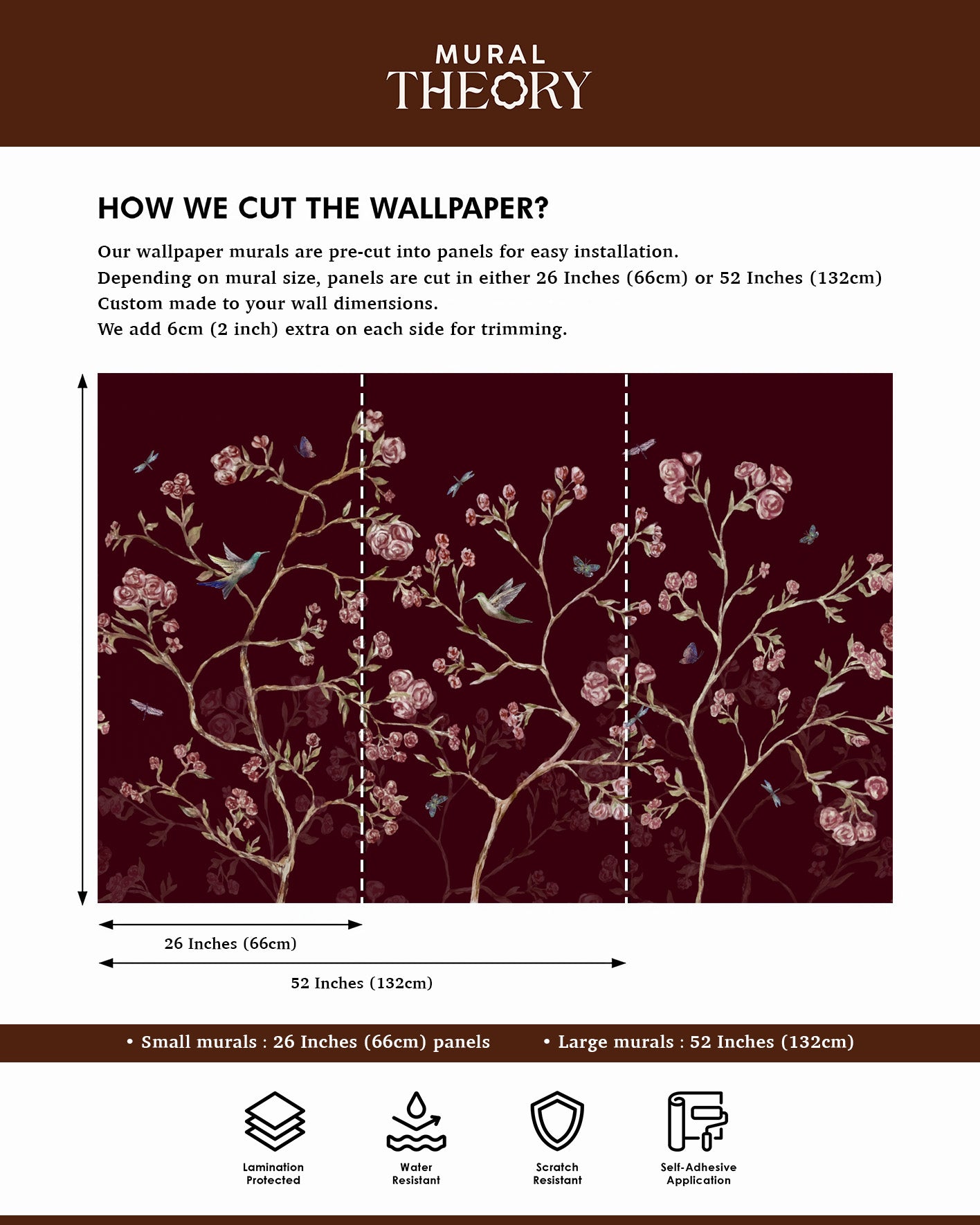 Crimson Blossom Wall Mural