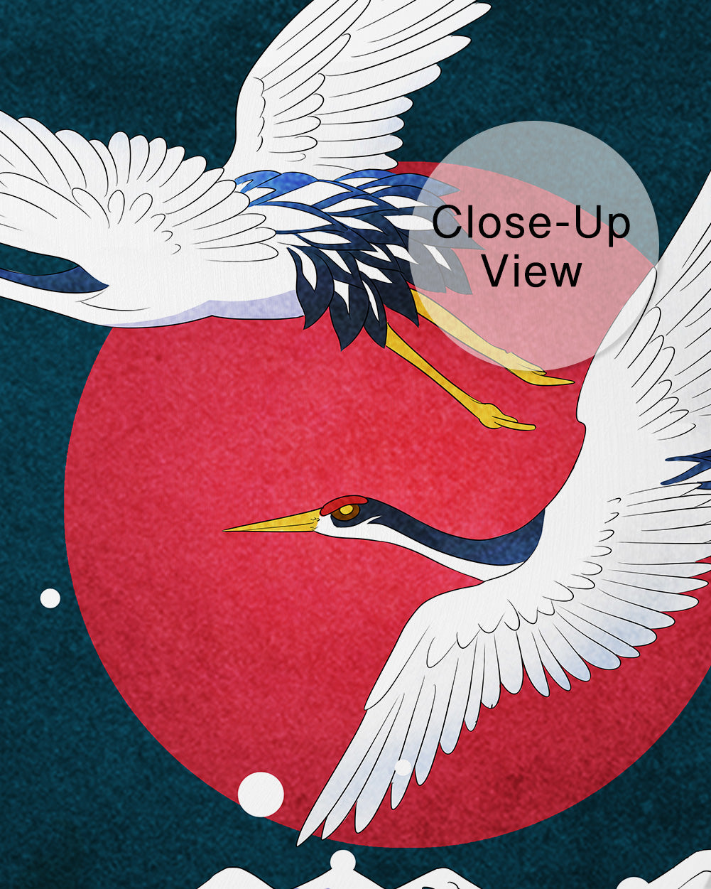 "Crane Moonrise Wall Mural