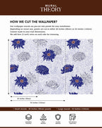 Indigo Bloom Wall Mural