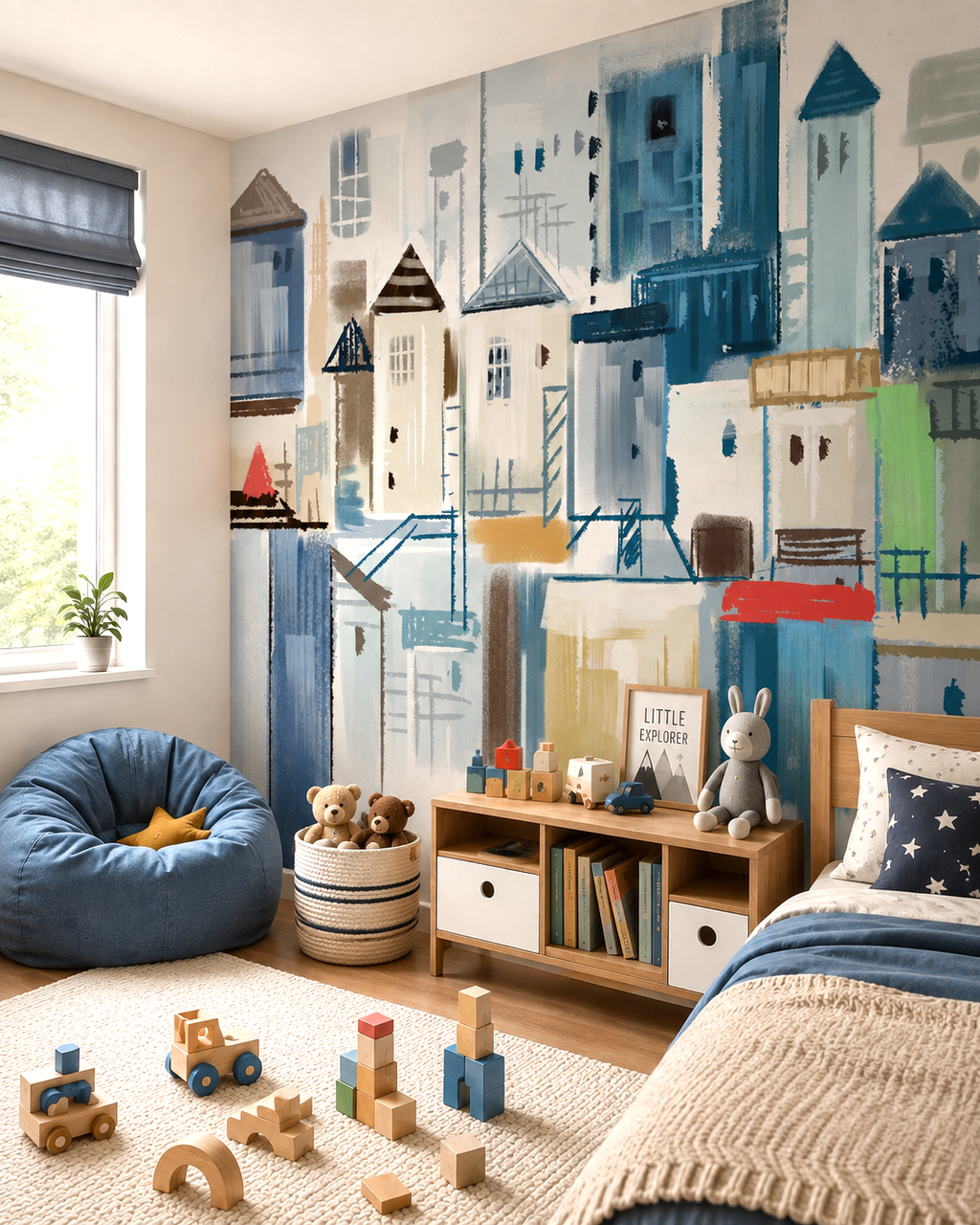 Coastal Village Wall Mural