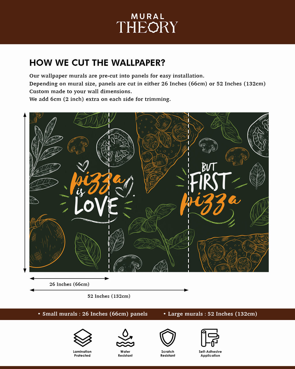 Pizza Love Wall Mural