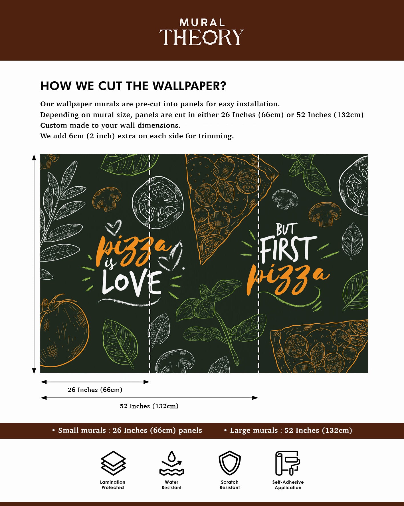 Pizza Love Wall Mural
