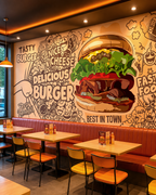 Burger Bliss Wall Mural